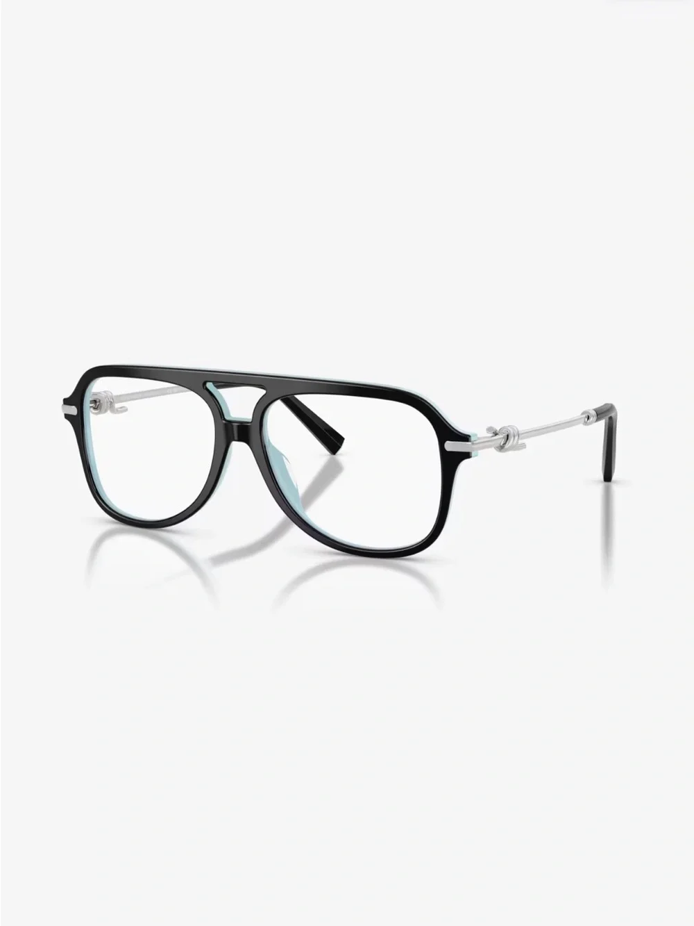 Tiffany Black Metal-Trim Aviator Glasses